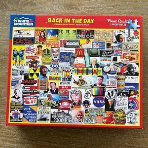 White Mountain “Back in the Day”Puzzle - Colorful 1000 Piece Jigsaw